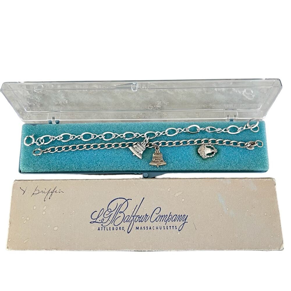 Vintage Illinois Bell Sterling Silver Employee Award Bracelets and pin